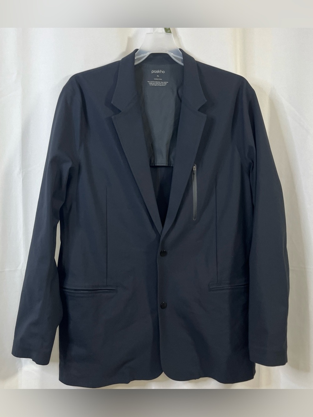 Pashko Performance Blazer Mens XL Black Unstructured Cotton Stretch Pockets